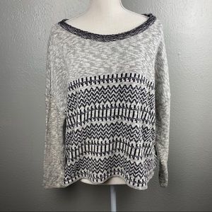 Ecote Zig zag grey sweater